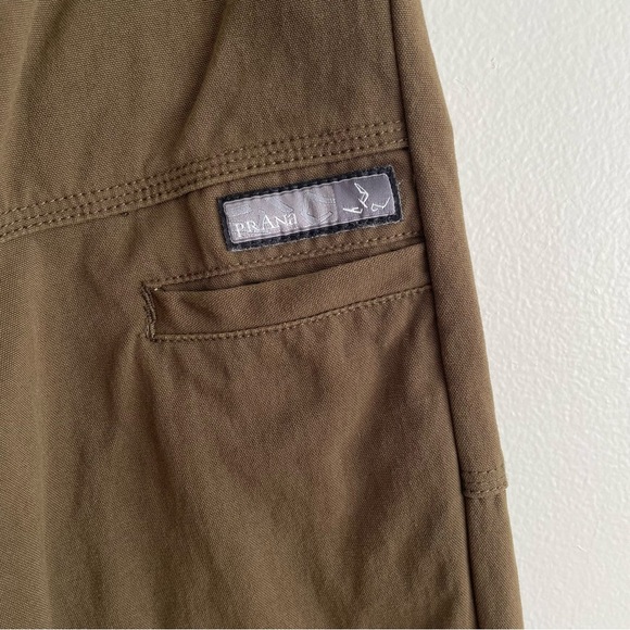 Prana hiking climbing pants olive green khaki adjustable waist size small - Picture 12 of 14